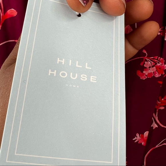 NWT Hill House Caroline Nap Dress Burgundy Botanical Poplin S - Picture 6 of 10